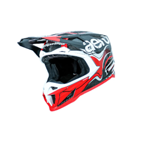 Capacete ASW R1 Mips Procarbon Cinetic Preto Vermelho Branco Cinza