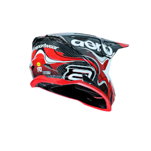 Segunda imagem do produto Capacete ASW R1 Mips Procarbon Cinetic Preto Vermelho Branco Cinza