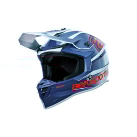 Capacete ASW R3 Essence Azul Cinza Vermelho Branco