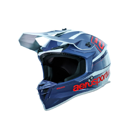 Capacete ASW R3 Essence Azul Cinza Vermelho Branco