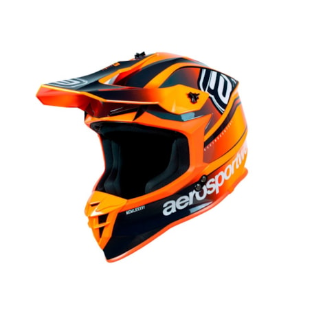 Capacete ASW R3 Essence Laranja Flúor Cinza Branco