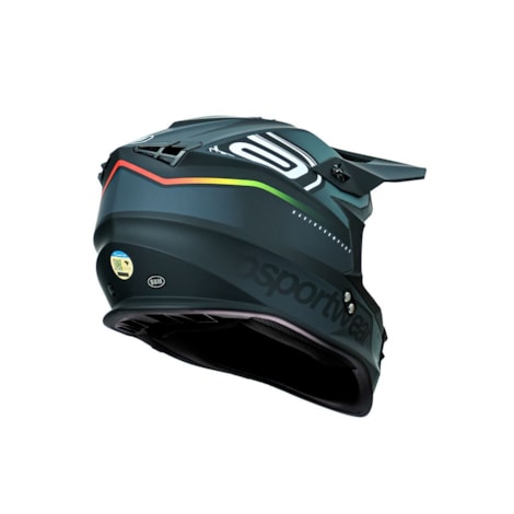Segunda imagem do produto Capacete ASW R3 Essence Preto Cinza Vermelho Amarelo