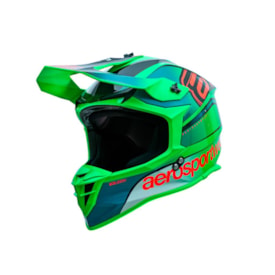 Segunda imagem do produto Capacete ASW R3 Essence Verde Flúor Laranja Preto Azul