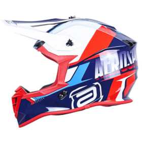 Capacete ASW R3 Evade - Azul Vermelho Branco