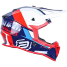 Capacete ASW R3 Evade - Azul Vermelho Branco