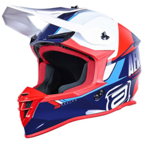 Capacete ASW R3 Evade - Azul Vermelho Branco