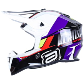 Capacete ASW R3 Evade - Preto Roxo Branco