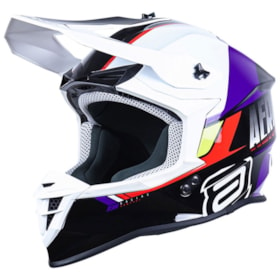 Capacete ASW R3 Evade - Preto Roxo Branco