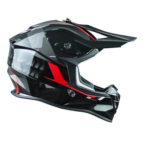 Segunda imagem do produto Capacete ASW R3 Evade - Preto Vermelho