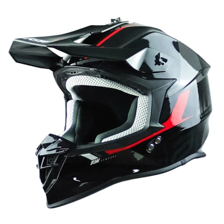 Capacete ASW R3 Evade - Preto Vermelho