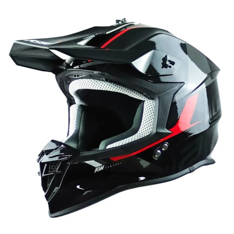 Capacete ASW R3 Evade - Preto Vermelho