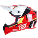 Capacete ASW R3 Evade - Vermelho Preto Cinza Amarelo