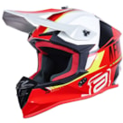 Capacete ASW R3 Evade - Vermelho Preto Cinza Amarelo