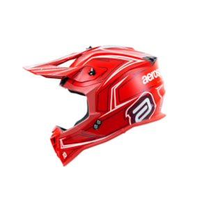 Segunda imagem do produto Capacete ASW R3 Pointer Vermelho Preto Branco