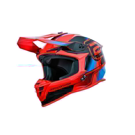 Capacete ASW R3 Pure Vermelho Preto Azul