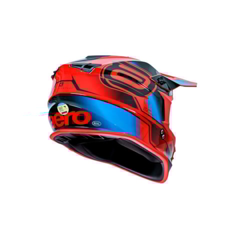 Segunda imagem do produto Capacete ASW R3 Pure Vermelho Preto Azul