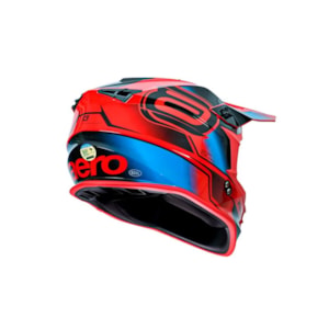 Segunda imagem do produto Capacete ASW R3 Pure Vermelho Preto Azul