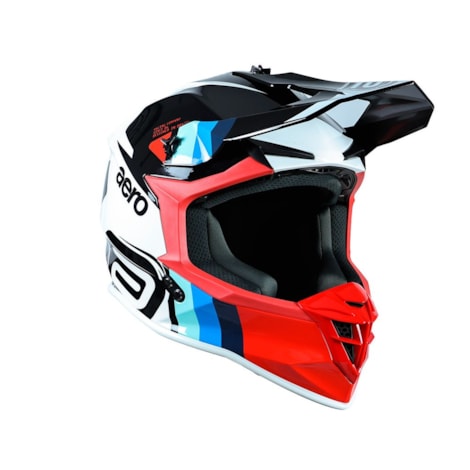 Segunda imagem do produto Capacete ASW R3 Sync Branco Preto Vermelho