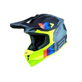 Capacete ASW R3 Sync Chumbo Preto Amarelo Flúor