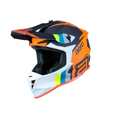 Capacete ASW R3 Sync Laranja Flúor Chumbo