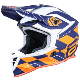 Capacete ASW R3 Victorious - Azul Marinho Laranja Branco