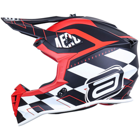 Segunda imagem do produto Capacete ASW R3 Victorious - Preto Branco Vermelho
