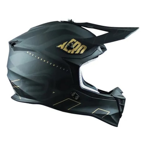 Segunda imagem do produto Capacete ASW R3 Victorious - Preto Dourado