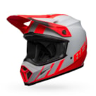 Capacete Bell MX-9 Mips Dash - Cinza Vermelho Preto