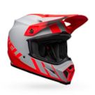 Capacete Bell MX-9 Mips Dash - Cinza Vermelho Preto