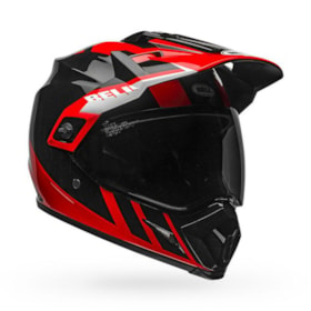 Capacete Bell MX9 Adventure Mips Dash - Preto Vermelho Branco