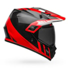 Capacete Bell MX9 Adventure Mips Dash - Preto Vermelho Branco