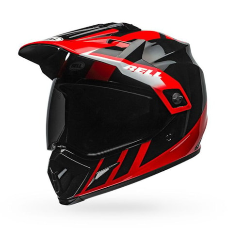 Capacete Bell MX9 Adventure Mips Dash - Preto Vermelho Branco