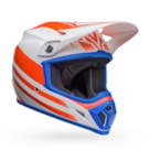 Capacete Bell MX9 Mips Disrupt - Branco Laranja