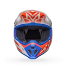 Capacete Bell MX9 Mips Disrupt - Branco Laranja