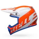 Capacete Bell MX9 Mips Disrupt - Branco Laranja