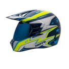 Capacete Bieffe 3 Sport AZV50 - Azul Amarelo