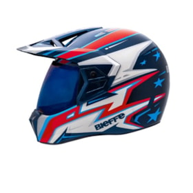 Capacete Bieffe 3 Sport AZV50 - Azul Vermelho