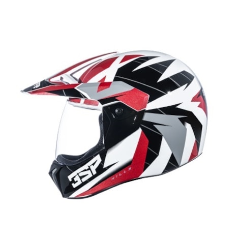 Capacete Bieffe 3 Sport Hills - Branco Rubro