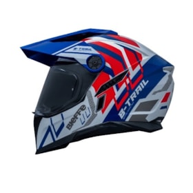 Capacete Bieffe B-Trail Defender - Branco Vermelho