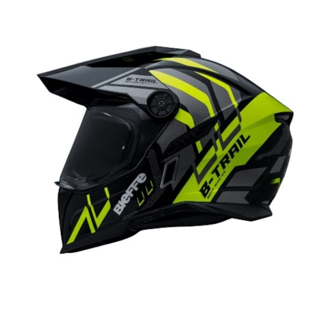 Capacete Bieffe B-Trail Defender - Preto Amarelo