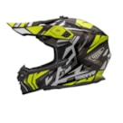 Capacete Bieffe CR Jump - Preto Amarelo Limão