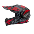 Capacete Bieffe CR Jump - Preto Vermelho