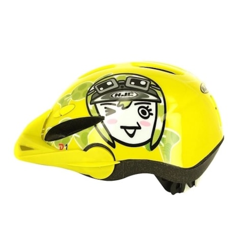 Segunda imagem do produto Capacete Bike HJC Infantil R1 - Amarelo