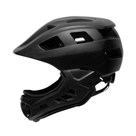 Capacete Bike Infantil Army C/ Queixeira - Preto Fosco