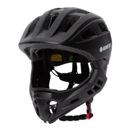 Segunda imagem do produto Capacete Bike Infantil Army Grid C/ Queixeira - Preto Fosco