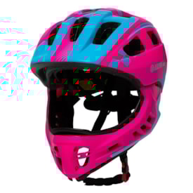 Segunda imagem do produto Capacete Bike Infantil Army Grid C/ Queixeira - Rosa Azul