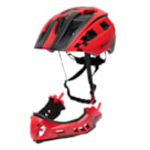 Capacete Bike Infantil Army Grid C/ Queixeira - Vermelho Preto