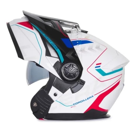 Segunda imagem do produto Capacete Cordillera Xtpro Branco Vermelho Azul
