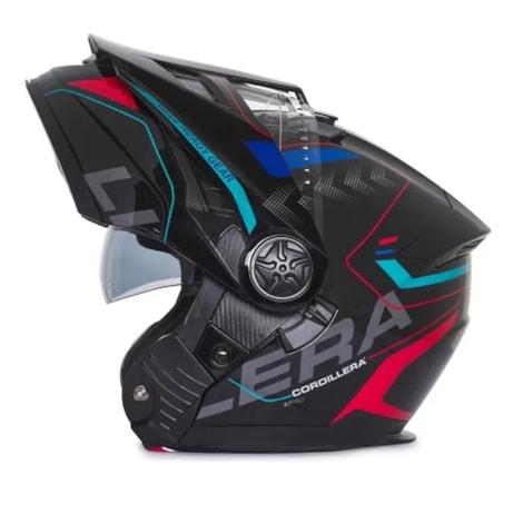 Segunda imagem do produto Capacete Cordillera Xtpro Preto Vermelho Azul