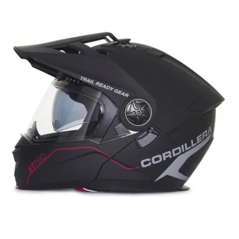 Capacete Cordillera Xtpro Preto Vermelho Fosco